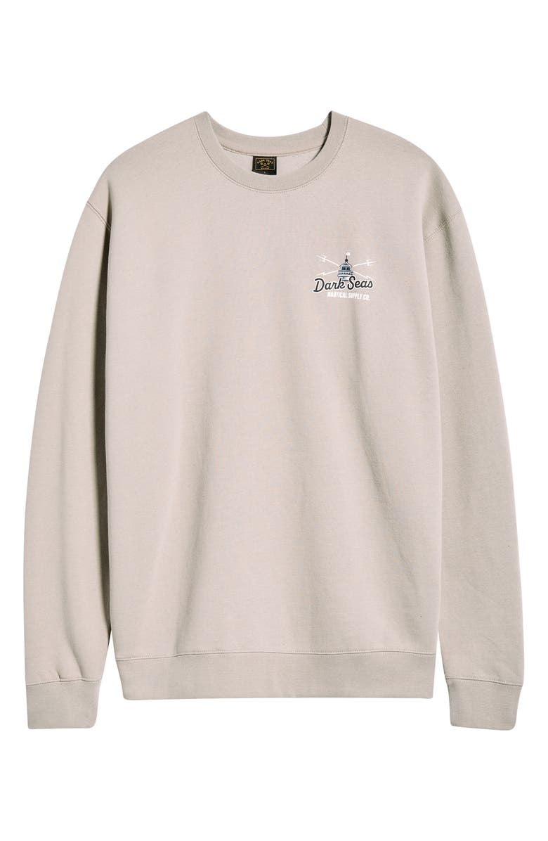 DARK SEAS Beacon Logo Graphic Fleece Sweatshirt, Alternate, color, Cement