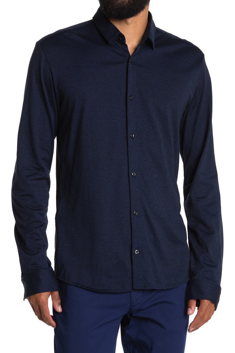 Hugo Boss Ero Slim Fit Shirt, Main, color, DARK BLUE