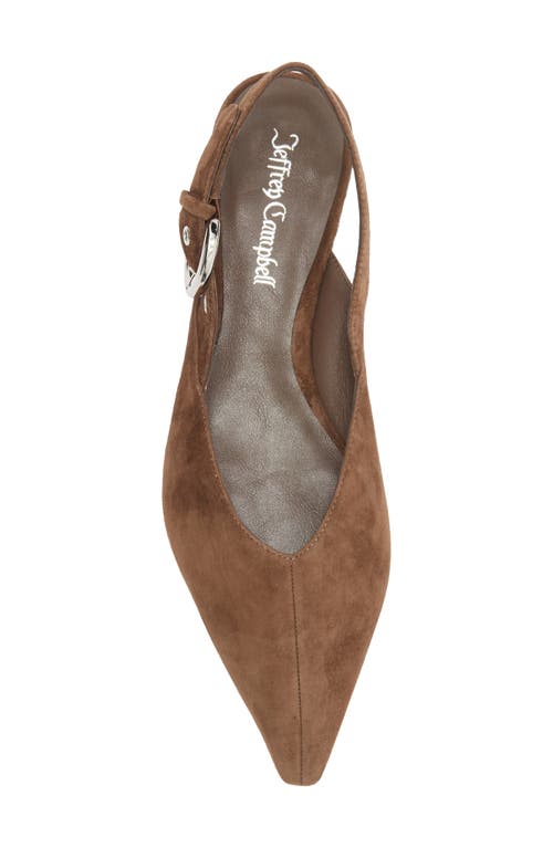 Jeffrey Campbell Scone Slingback Pointed Toe Flat In Brown