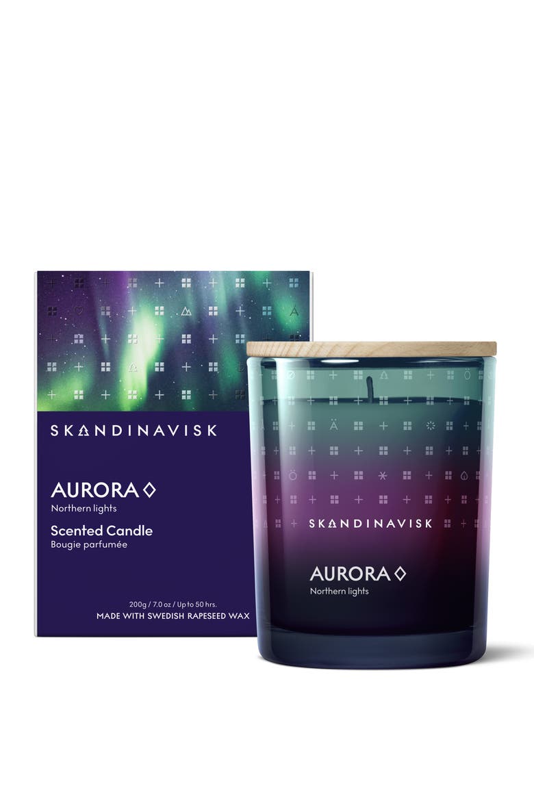AURORA Scented Candle 200g, Main, color, Aurora Blue Sky