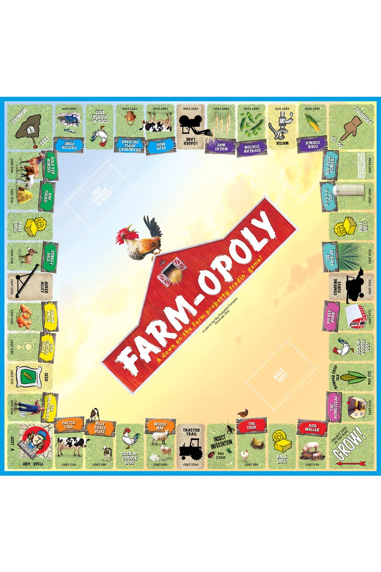 Farmopoly Monopoly Board Game, Alternate, color, Multicolored