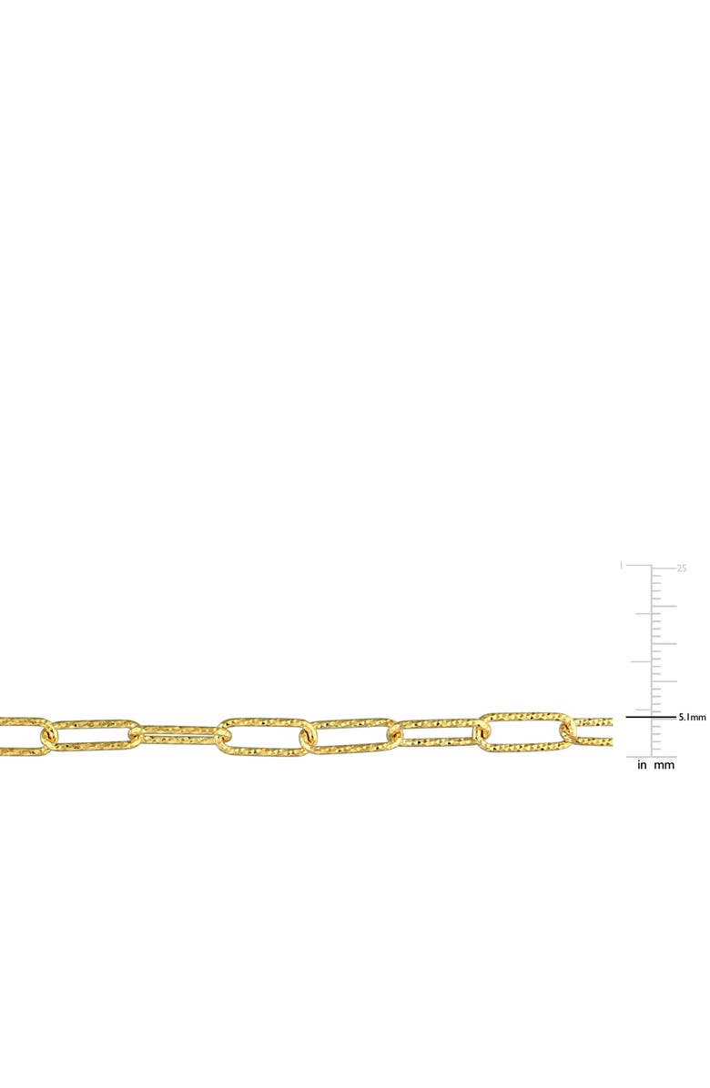 DELMAR Textured Paper Clip Chain Necklace, Alternate, color, Yellow
