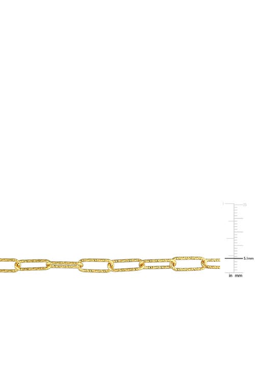 Delmar Textured Paper Clip Chain Necklace In Gold