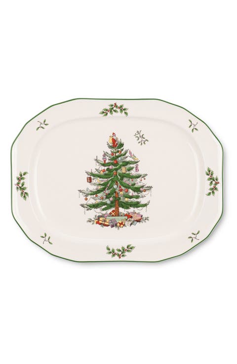 Sculpted Christmas Tree Platter