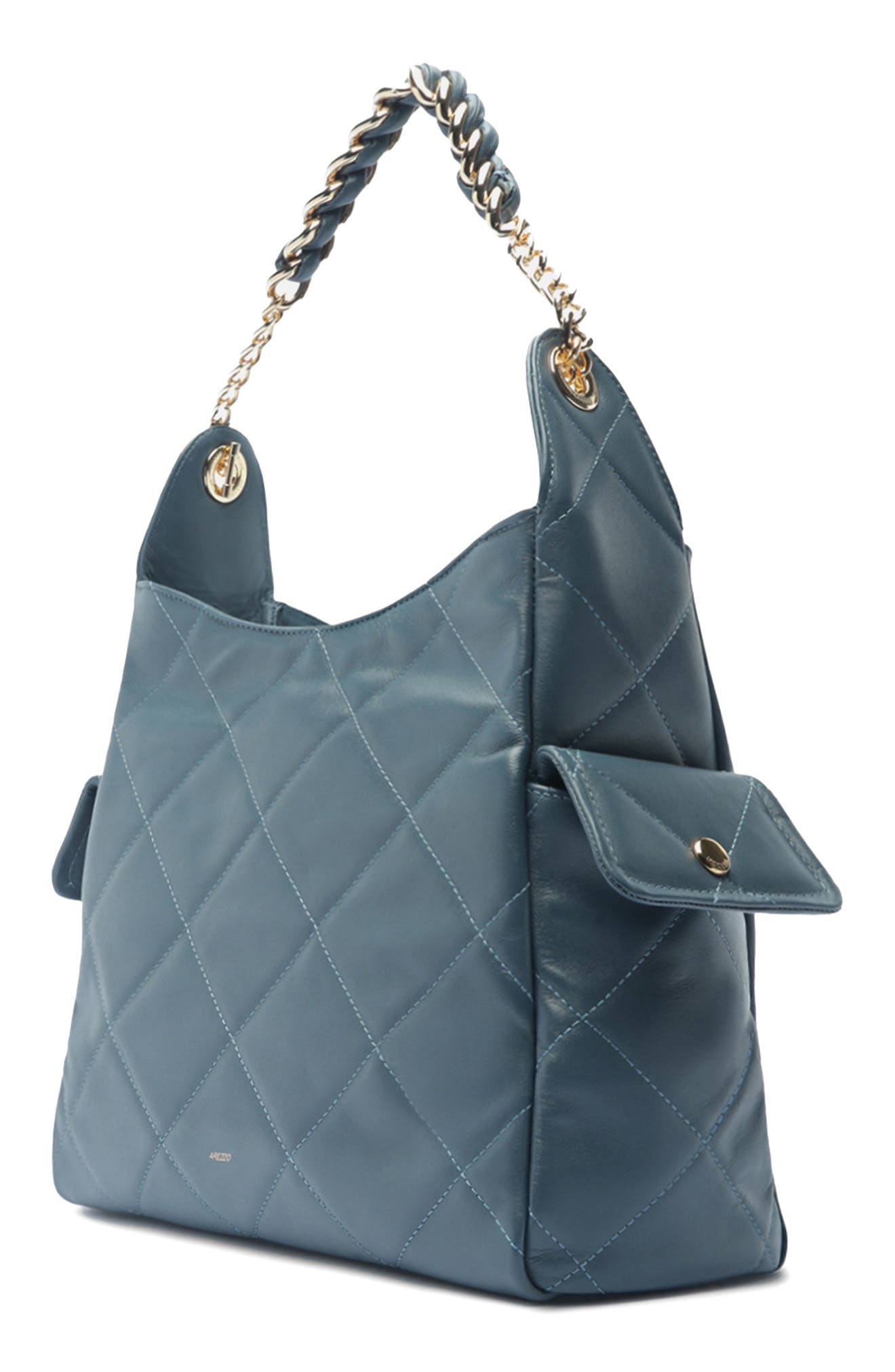 Diana Large Quilted Leather Tote, Alternate, color, MISTY BLUE