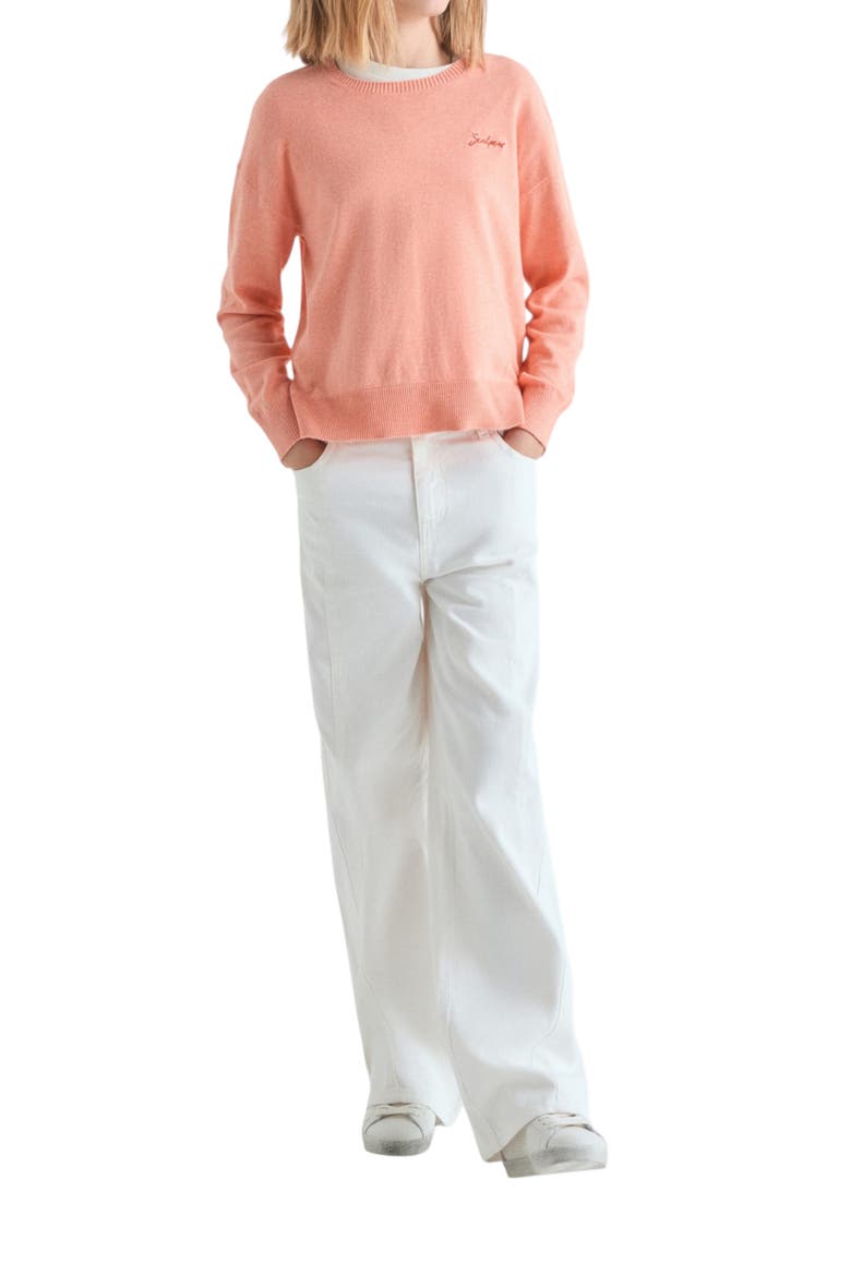 Girls New Skull Intarsia Tricot, Alternate, color, Coral
