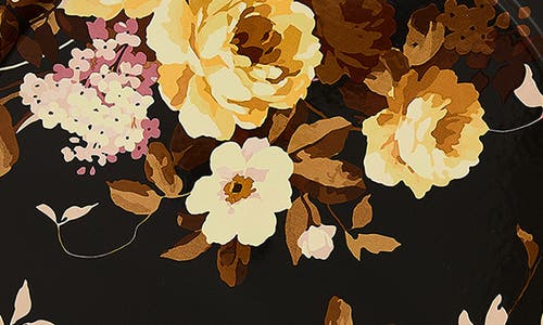 Mackenzie-childs Mackenzie Childs Wild Rose Enameled Steel Serving Platter In Black
