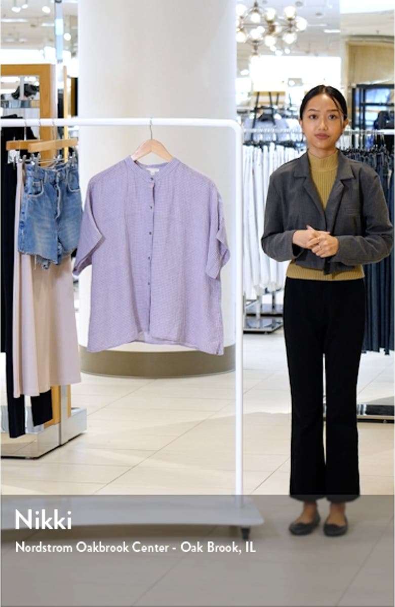 Mandarin Collar Organic Linen Shirt, sales video thumbnail