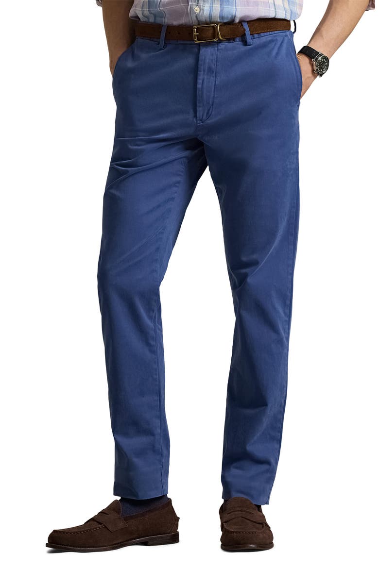 Jarrett Slim Fit Sateen Pants, Main, color, BLUE