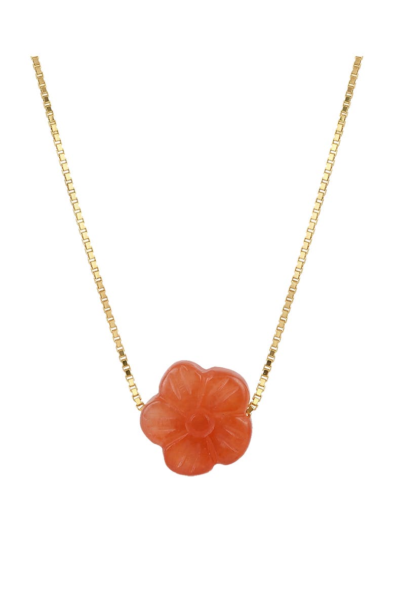 seree Kyoto Flower pendant necklace, Main, color, Red
