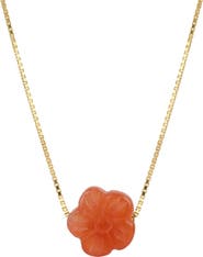 seree Kyoto Flower Agate Pendant Necklace