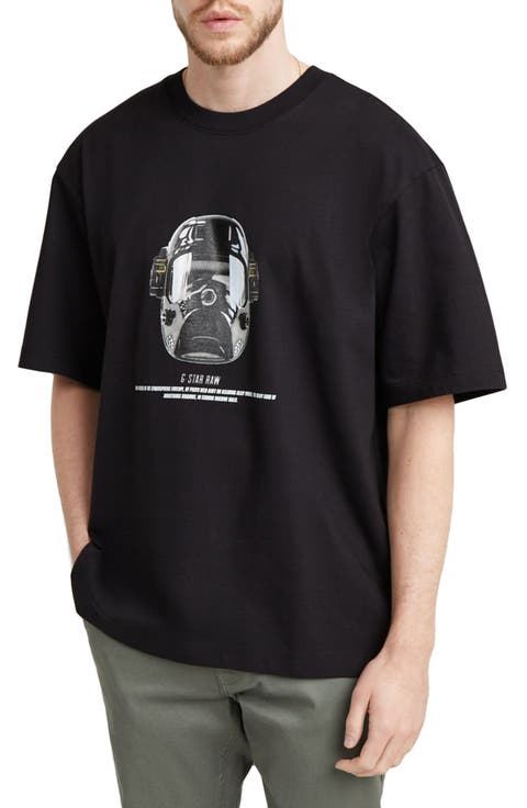 Mask Boxy Fit Organic Cotton Graphic T-Shirt