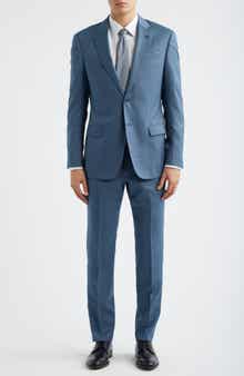 Teal Microcheck Virgin Wool Suit