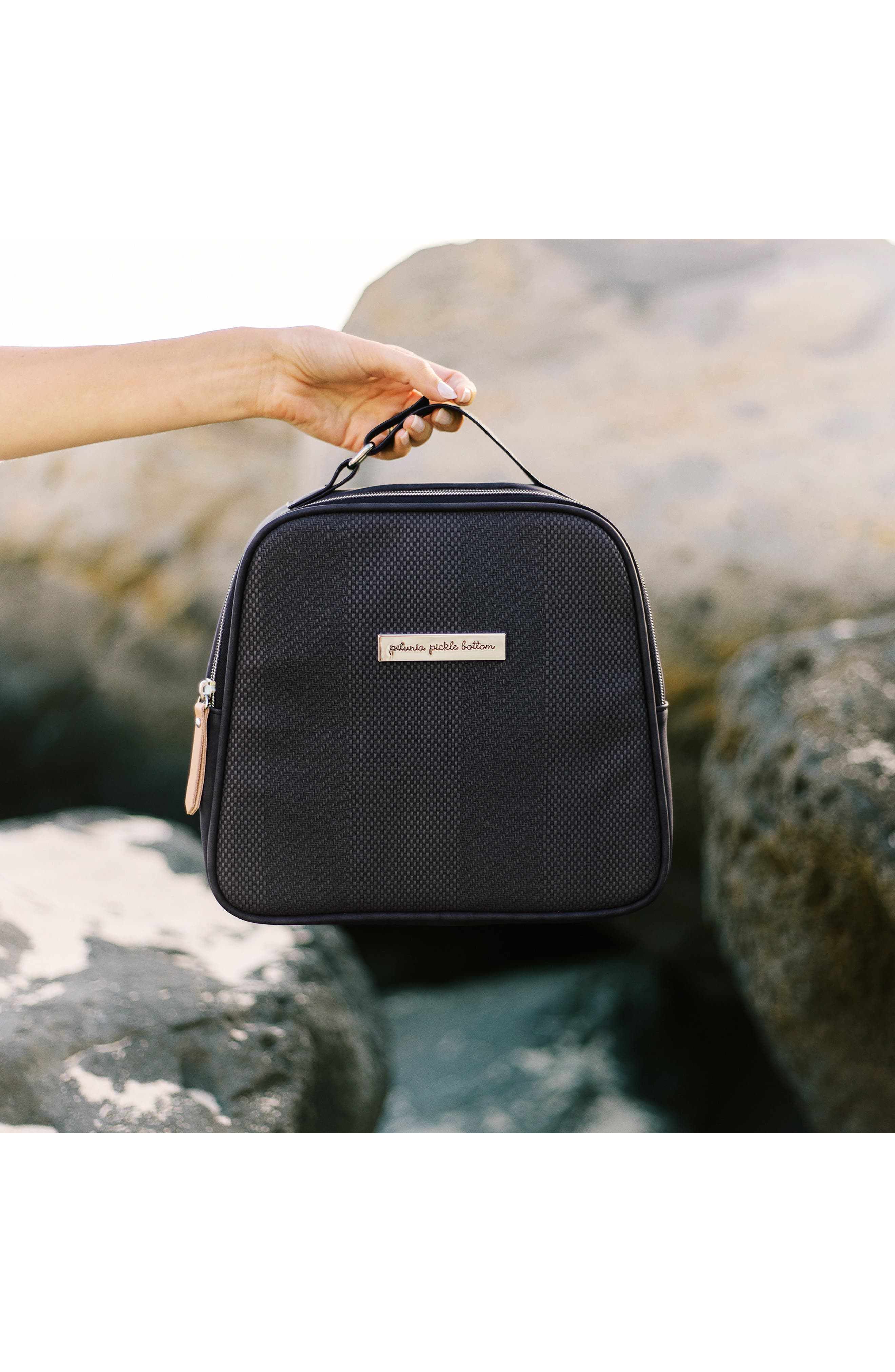 Petunia Pickle Bottom Tandem Water Resistant Bottle & Lunch Box, Alternate, color, Black