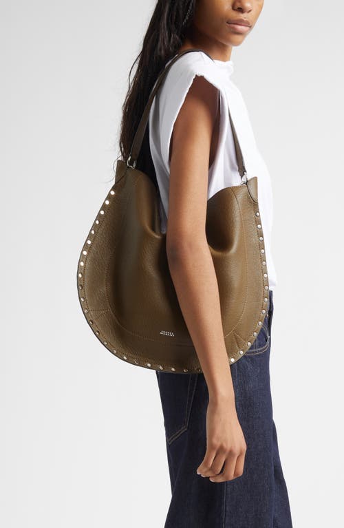 Isabel Marant Oskan Bubble Soft Leather Hobo Bag In Brown