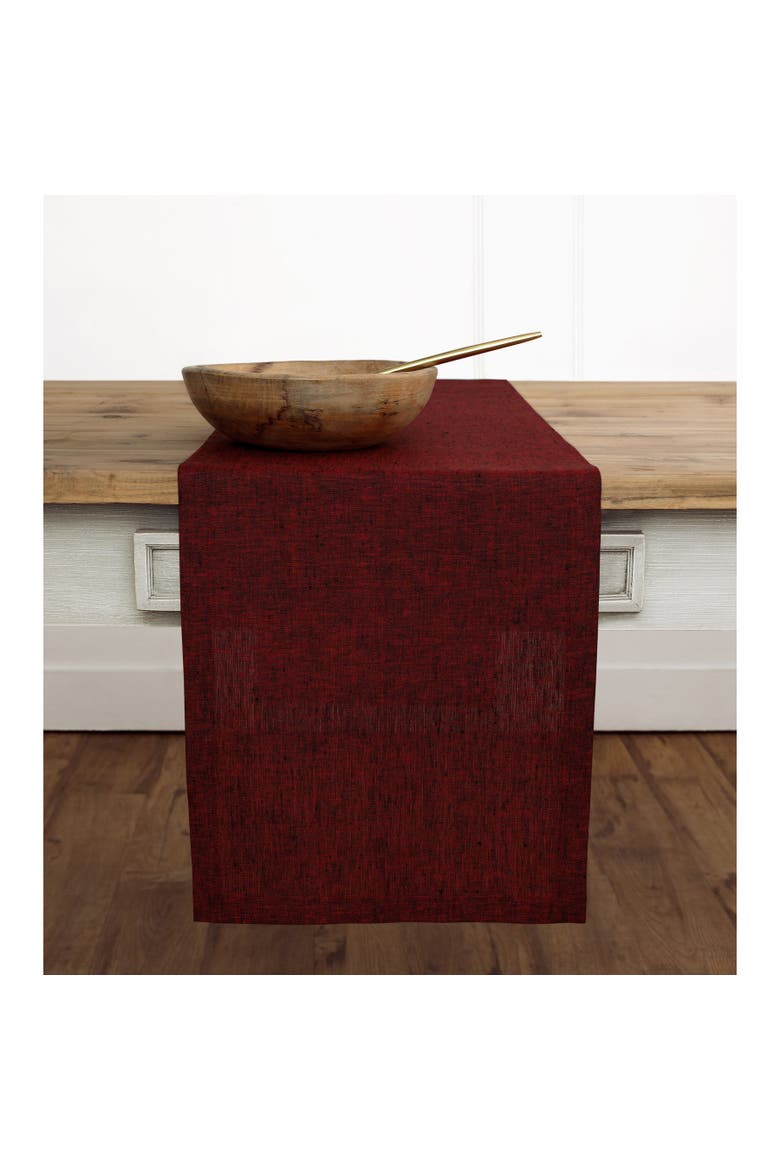 Linen Table Runner - Athena, Alternate, color, Red Garnet