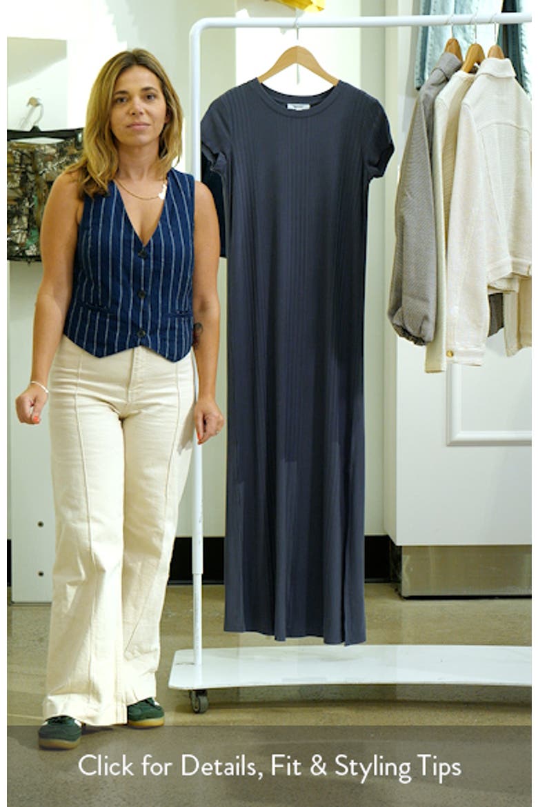 Salma Short Sleeve Rib Midi Dress video