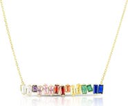 SPHERA MILANO Rainbow Bar Pendant Necklace