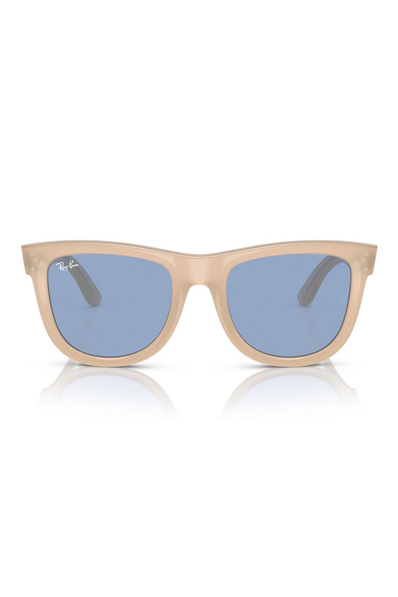 Reverse Wayfarer 53mm Square Sunglasses, Alternate, color, BLUE