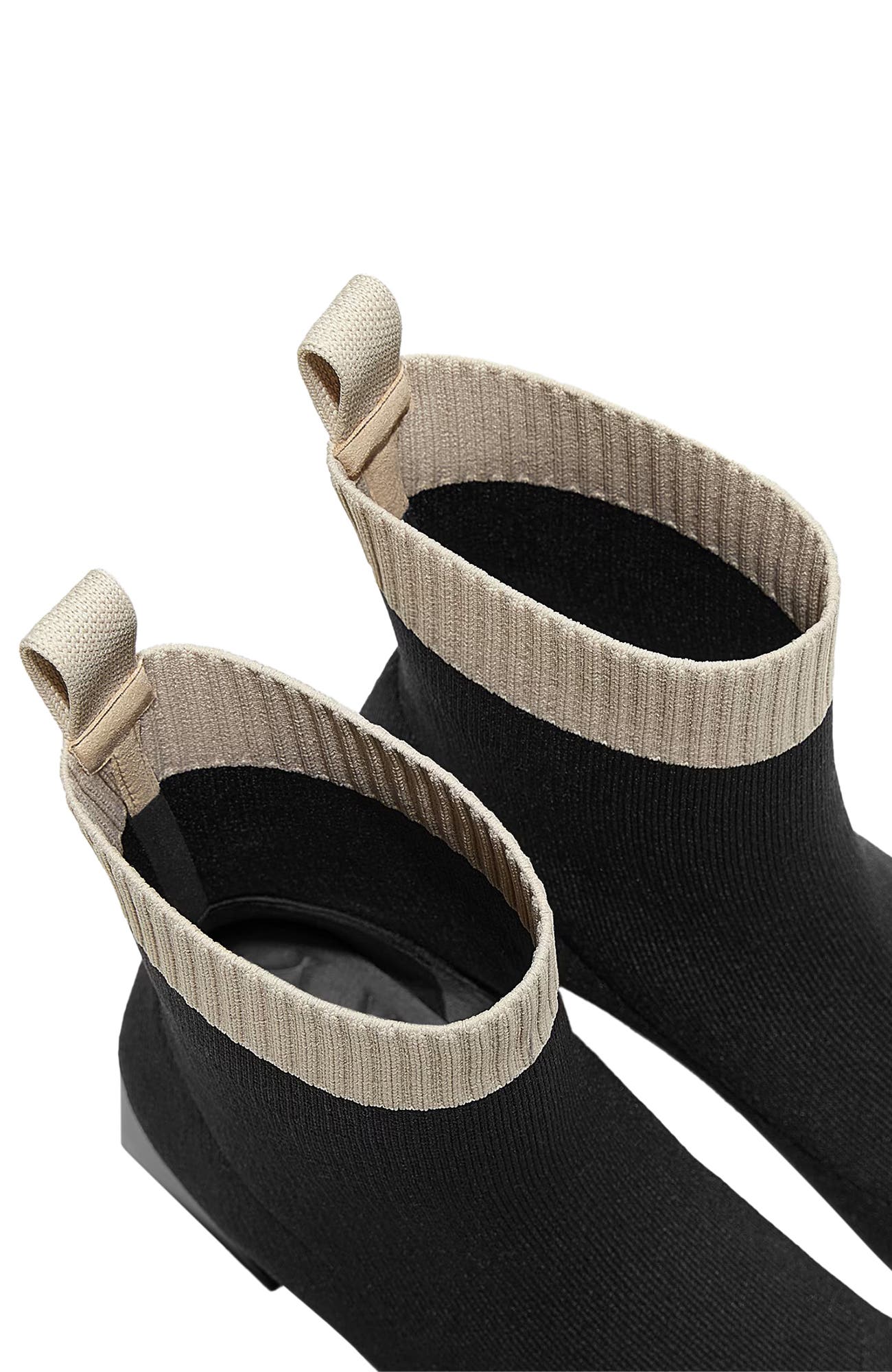 Regina Pro Square-Toe Water-Repellent Heeled Boots, Alternate, color, Black Cream