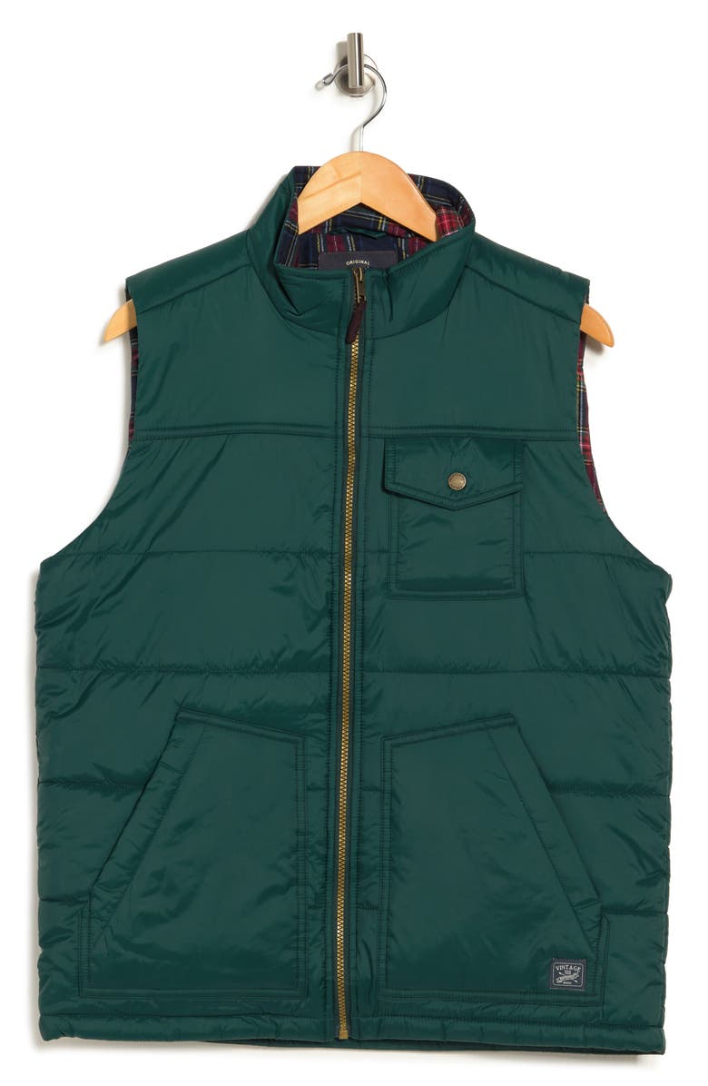 Weatherproof<sup>®</sup> weatherproof Flannel Lined Quilted Zip Utility Vest, Alternate, color,