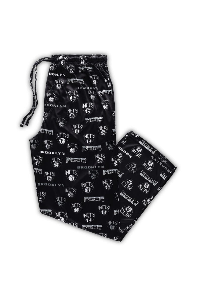 Men's Concepts Sport Black Brooklyn Nets Big & Tall Breakthrough Sleep Pants, Main, color, Black