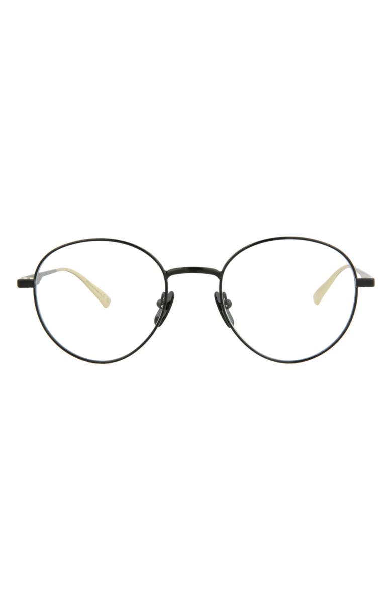 Gucci 51mm Round Optical Frames, Main, color, Black Black Transparent