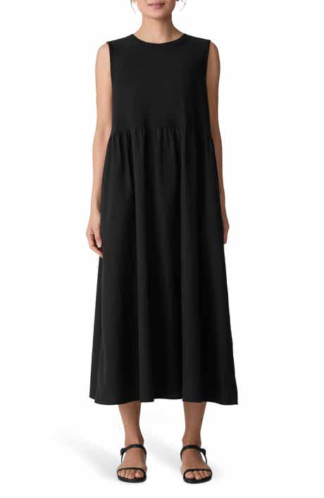 Sleeveless Organic Cotton Midi Dress