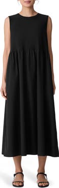 Eileen Fisher Sleeveless Organic Cotton Midi Dress