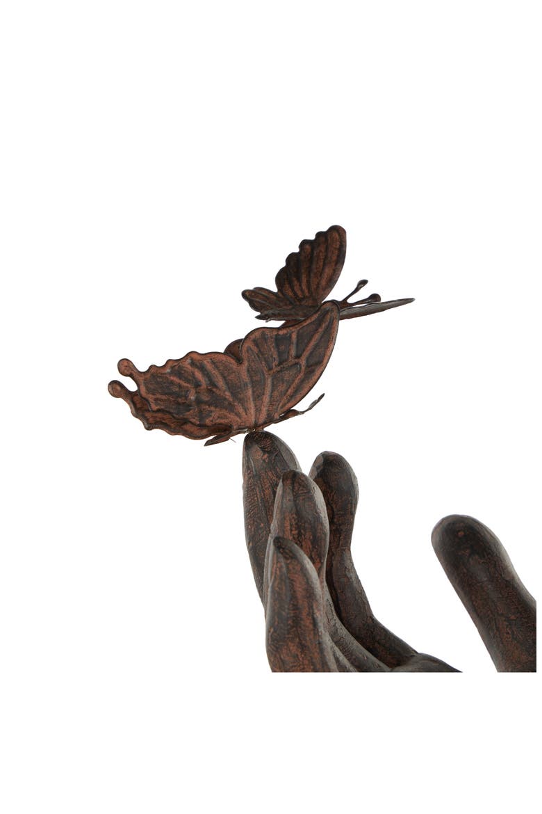 Hands with Butterflies Sculpture, Alternate, color, NO COLOR