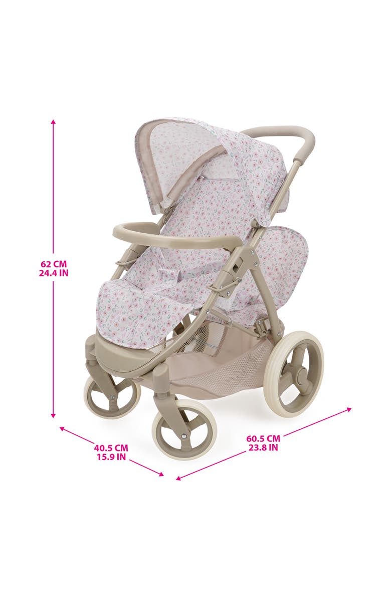 509 Crew Little Flora Mabelle Duo Twin Doll Stroller, Alternate, color, Beige