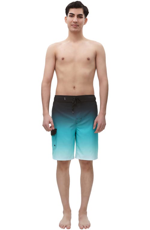 Rokka&rolla 4-way Stretch Performance Board Shorts In Ocean Gradient