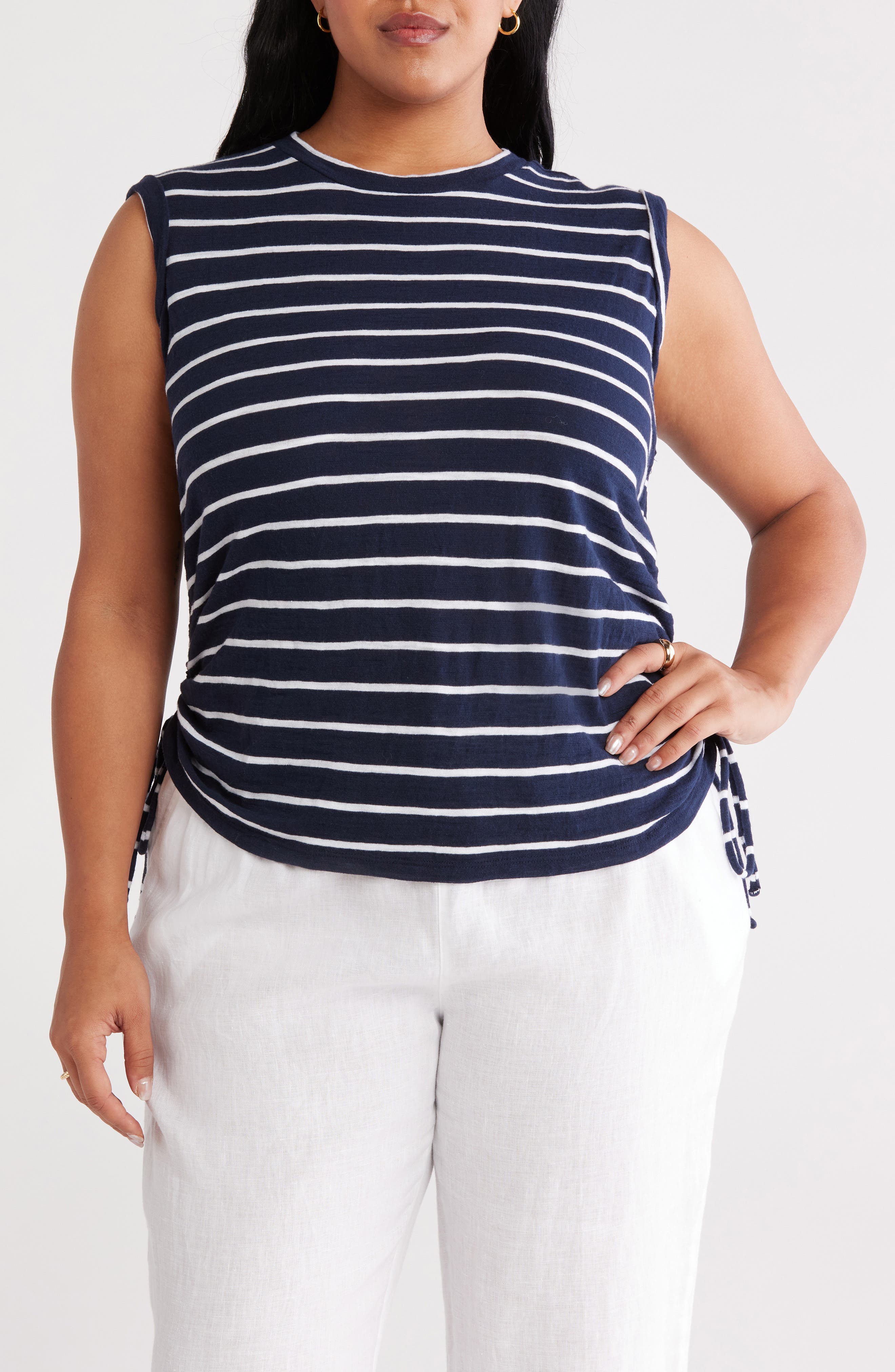 NAVY BLAZER- WHITE JANA STRIPE