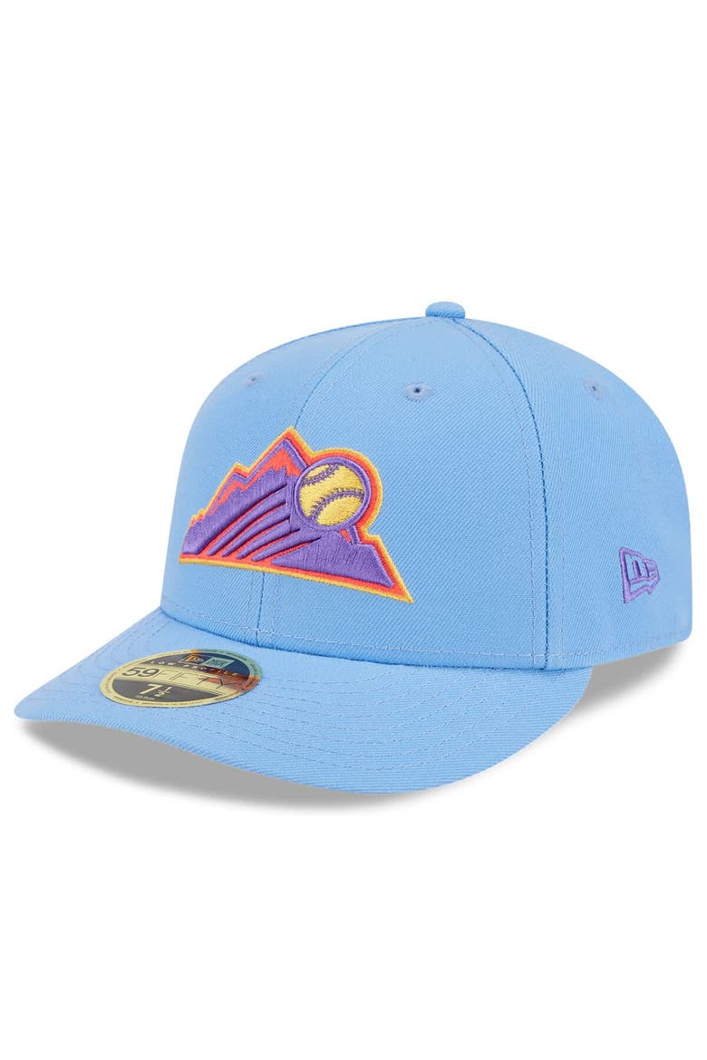 Men's New Era Light Blue Colorado Rockies 2025 City Connect Low Profile 59FIFTY Fitted Hat, Main, color, Light Blue