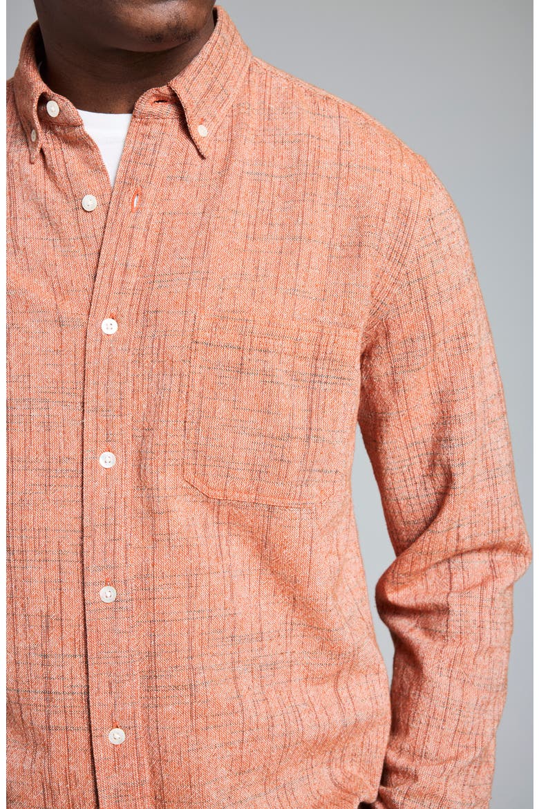 Slub Weave Tuscumbria Button-Down Shirt, Alternate, color, DESERT SUN MULTI