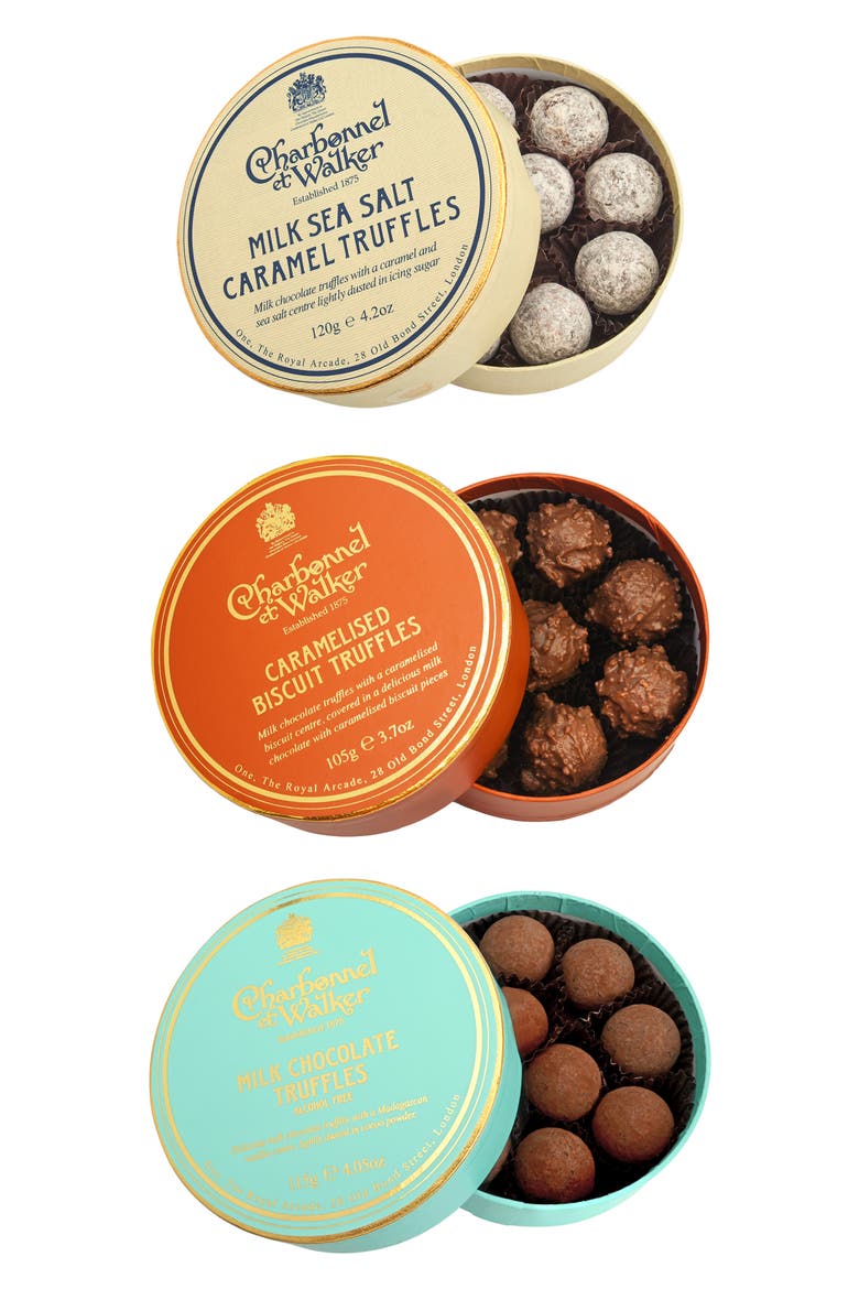 Oh-So-Chocolatey Set of 3 Truffle Boxes, Main, color, NONE