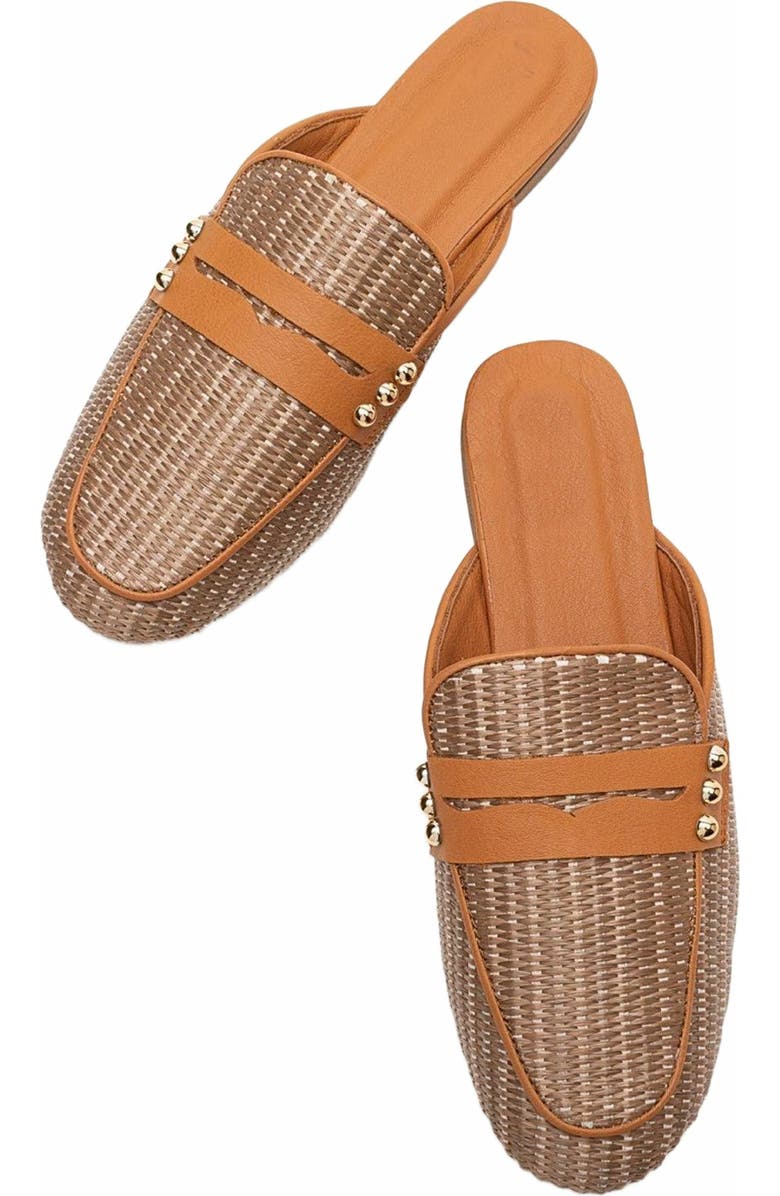 Forever & Always Shoes Patrizia Leather Mule, Alternate, color, Brown Leather