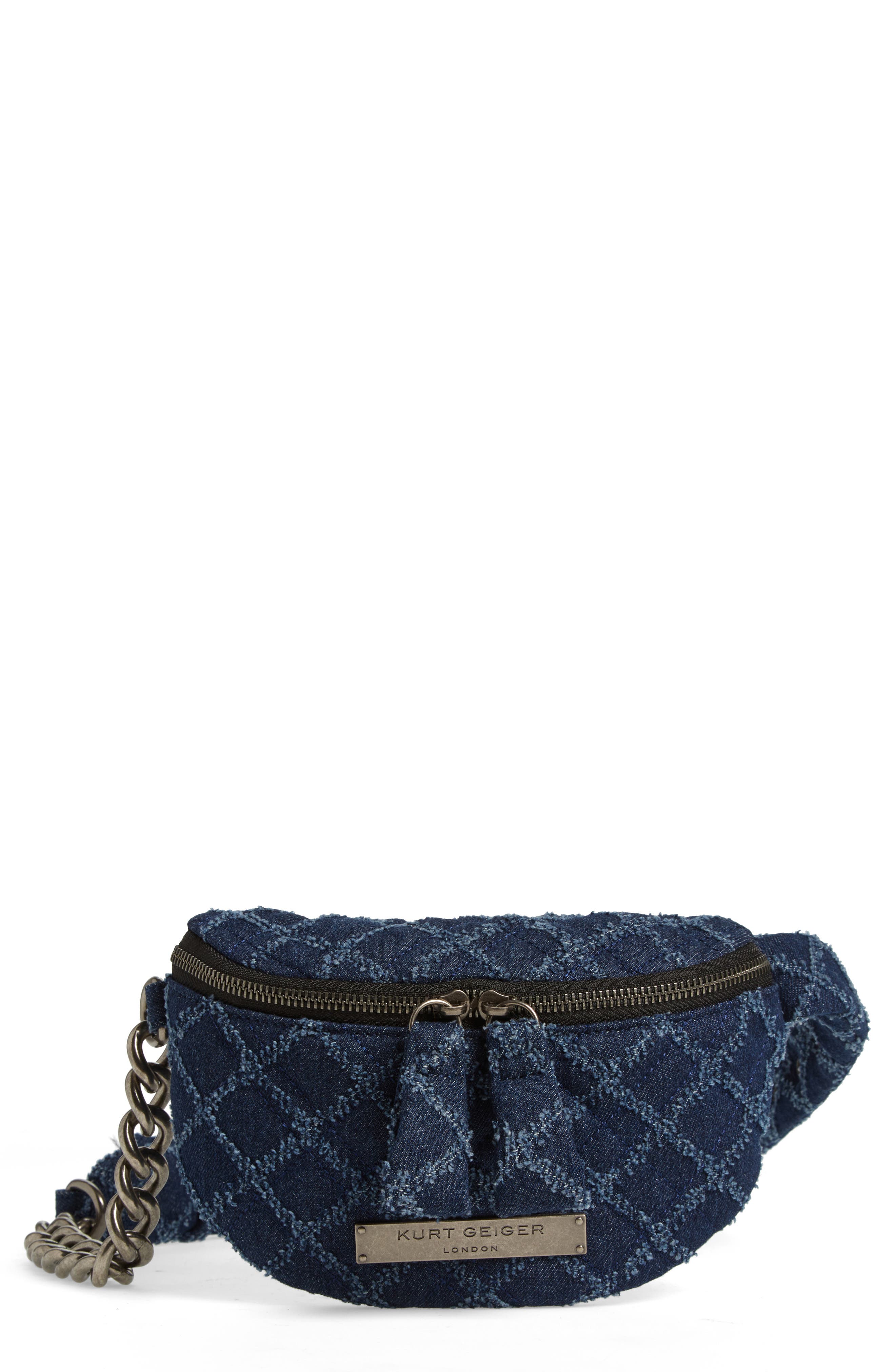 Kurt Geiger London Small Brixton Quilt Belt Bag, Main, color, 