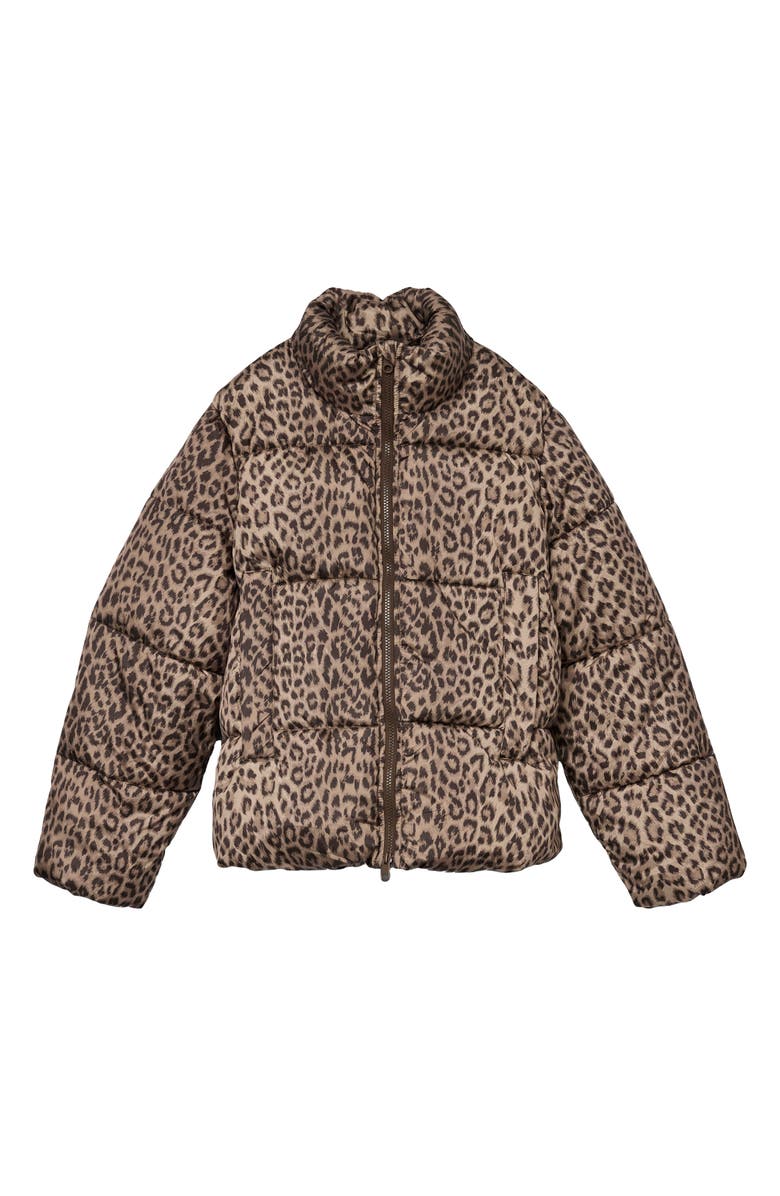 VERO MODA Parda Water Resistant Puffer Jacket, Alternate, color, Silver Mink Aopleopard
