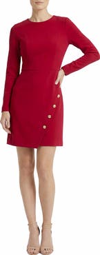 London Times Long Sleeve Sheath Dress