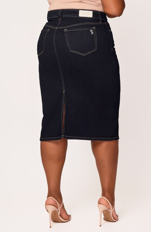 Slink Jeans Denim Midi Skirt In Abigail