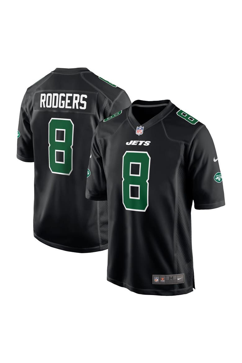 Men's Nike Aaron Rodgers Black New York Jets Fashion Game Jersey, Main, color, Black