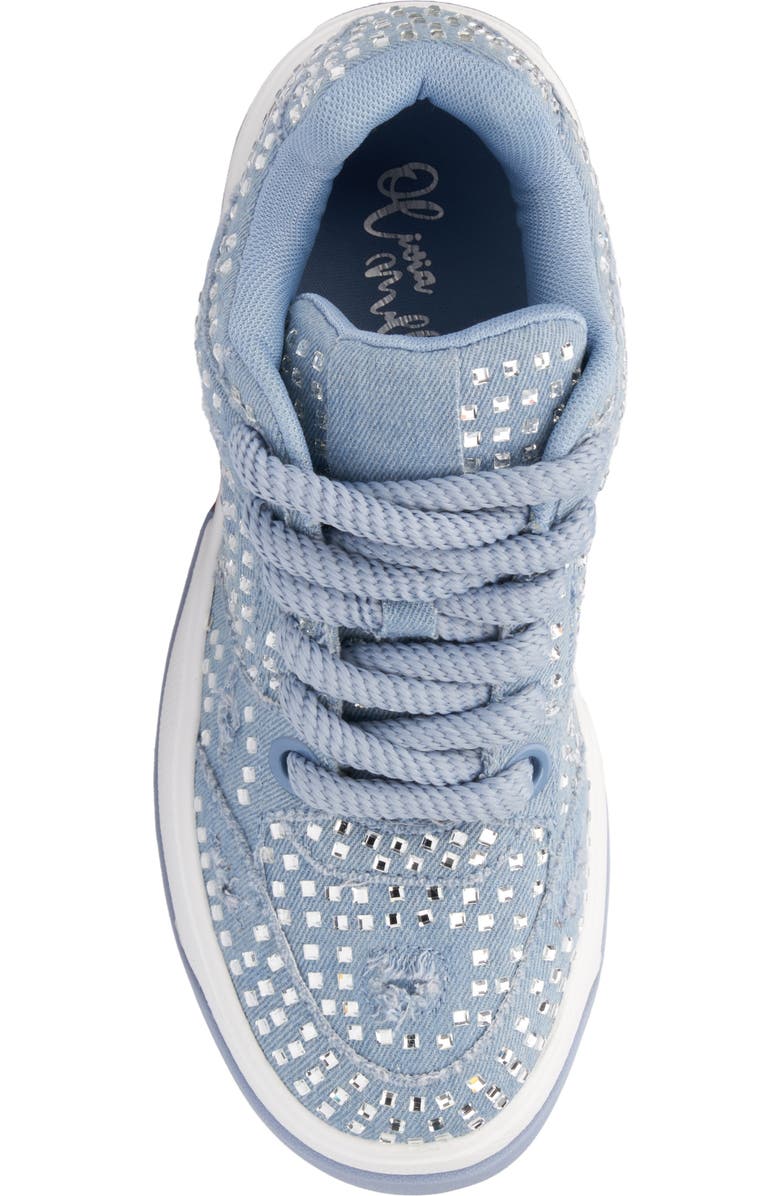 OLIVIA MILLER Lunar Rays Rhinestone Sneaker, Alternate, color, Denim