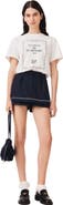 maje Layered-effect suit shorts