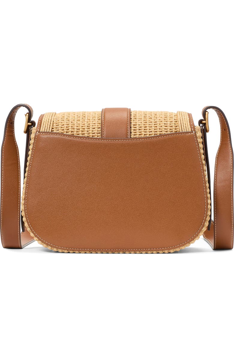 Kate Spade New York medium noveau straw saddle crossbody bag, Alternate, color,