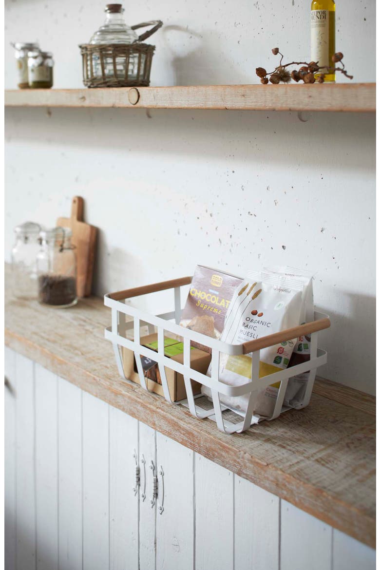 Dual Handle Storage Basket, Alternate, color, WHITE