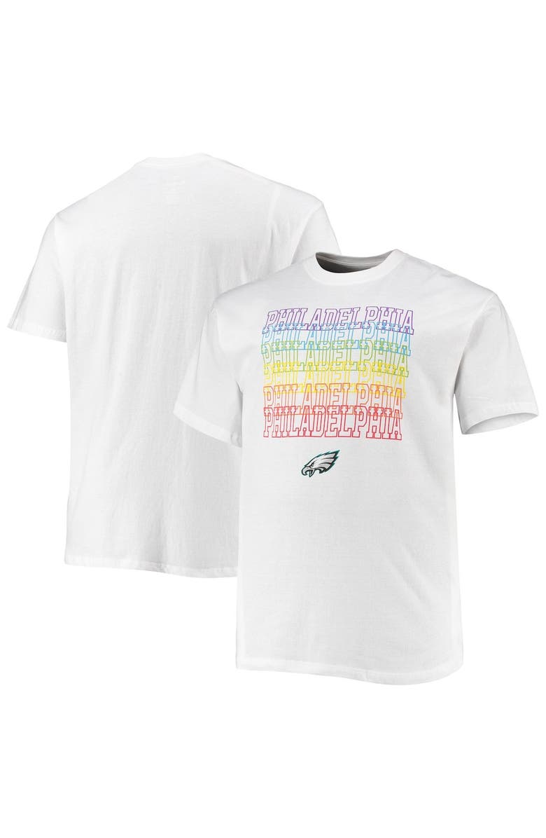 FANATICS Men's Fanatics Branded White Philadelphia Eagles Big & Tall City Pride T-Shirt, Main, color, 