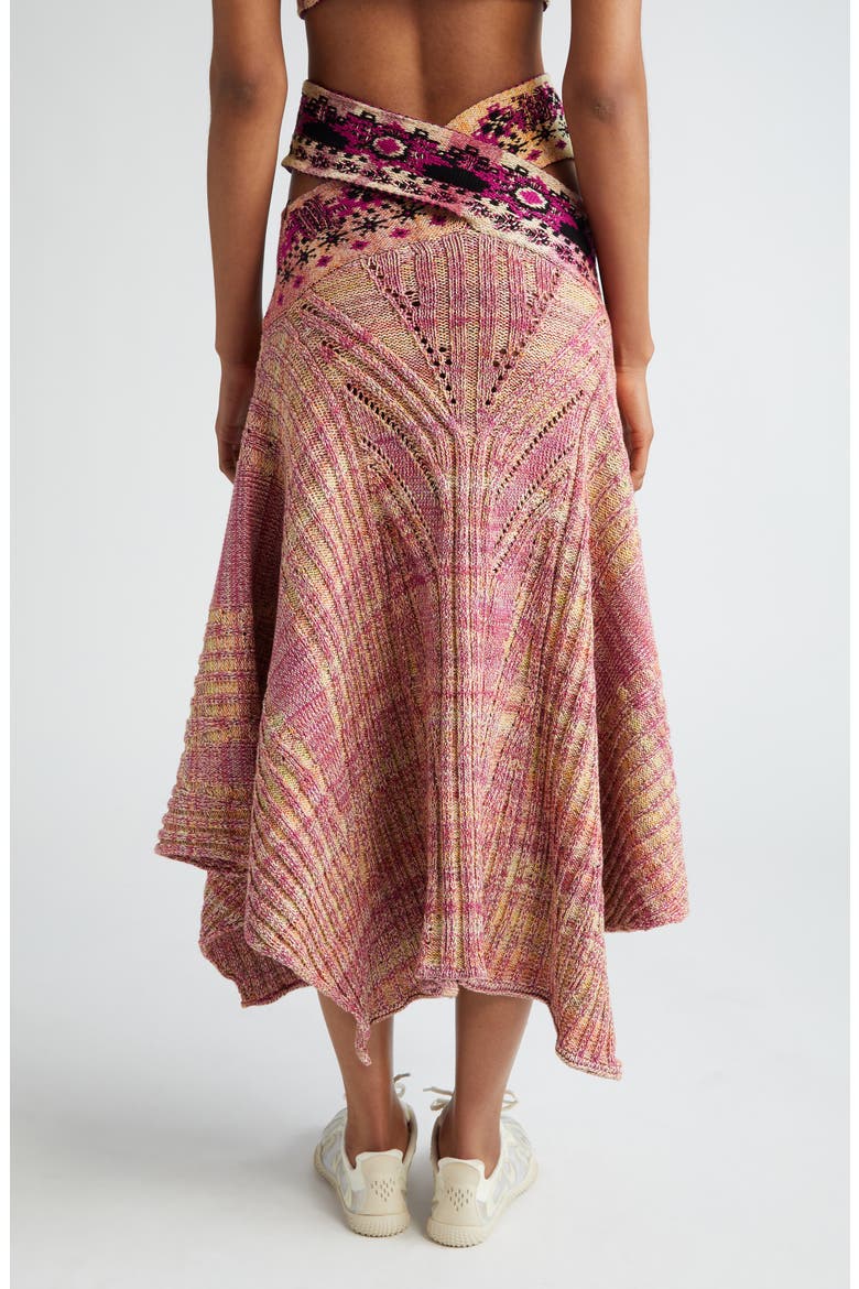 Crossover Jacquard Space Dye Sweater Skirt, Alternate, color, CRAYON BOX