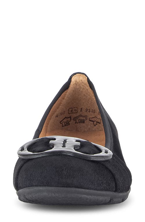 Gabor Buckled Flat In Black