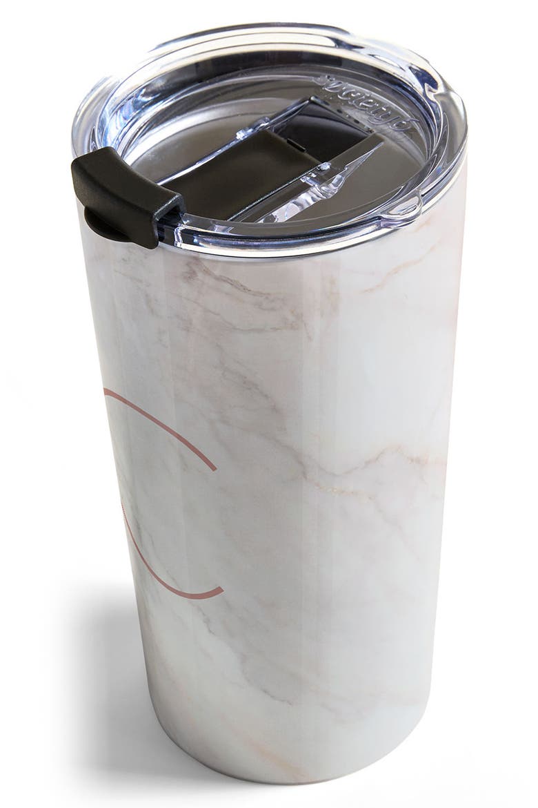 Marbled Monogram Travel Mug, Alternate, color, C